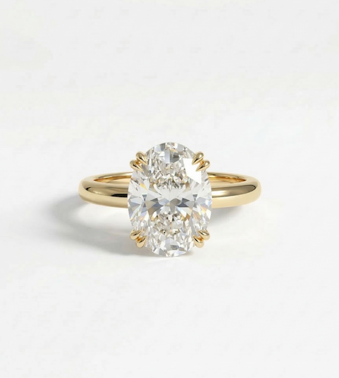 The Ultimate Guide to Prong Styles: Securing Your Diamond in Style yellow gold double claw diamond ring